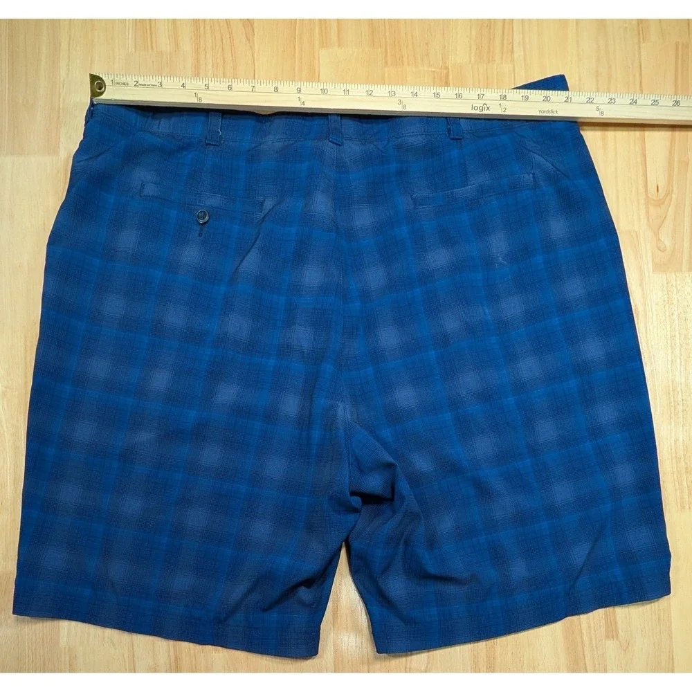 Ben Hogan Mens Golf Shorts Size 42 Blue Plaid Textured Lot of 2 Stretch